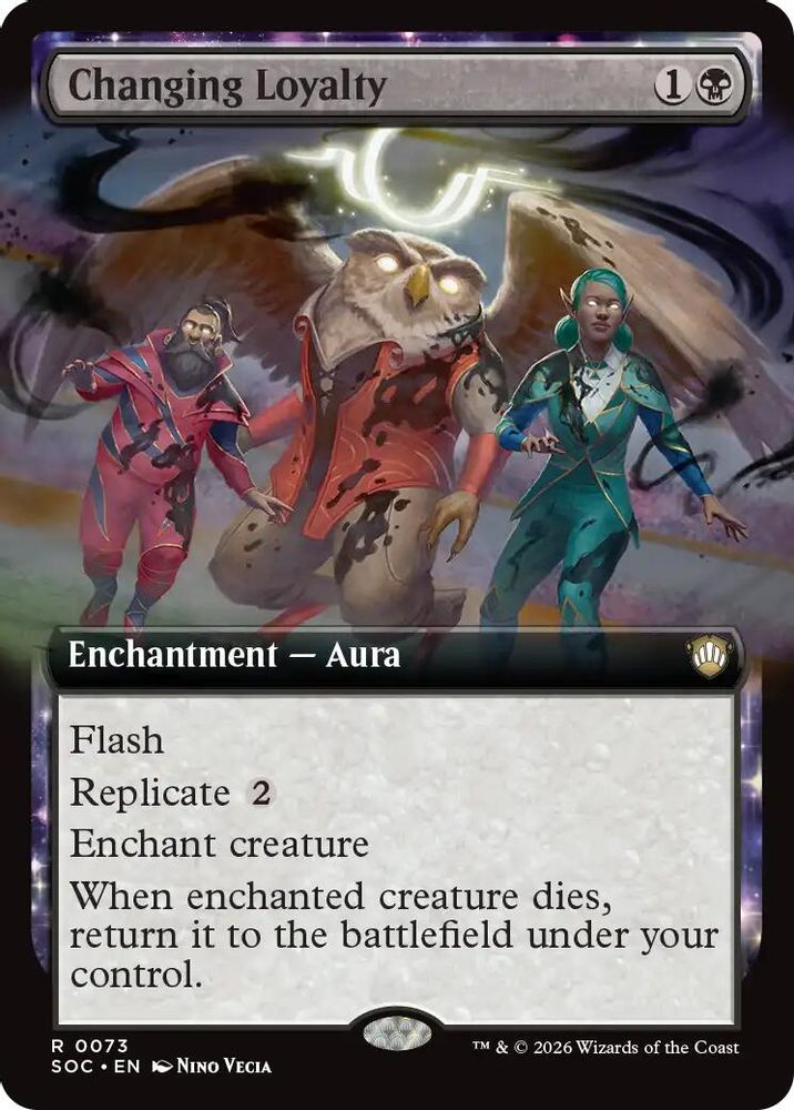 Changing Loyalty (Extended Art) · 73 · Commander: Secrets of Strixhaven · Non-foil
