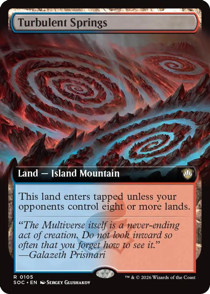 Turbulent Springs (Extended Art) · 105 · Commander: Secrets of Strixhaven · Non-foil