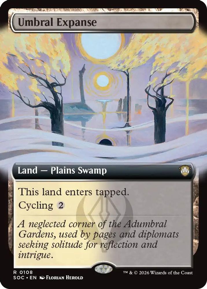 Umbral Expanse (Extended Art) · 108 · Commander: Secrets of Strixhaven · Non-foil