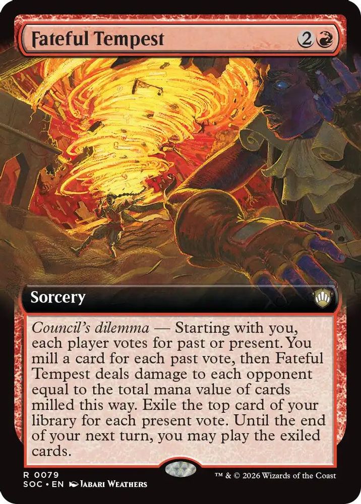 Fateful Tempest (Extended Art) · 79 · Commander: Secrets of Strixhaven · Non-foil