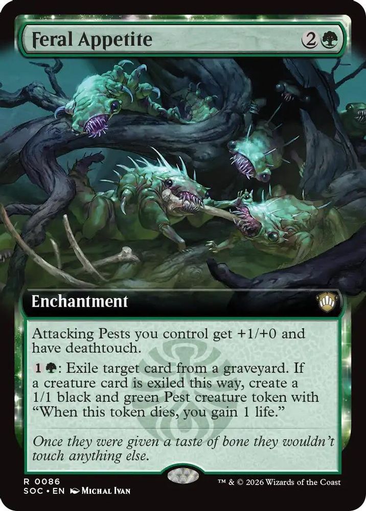 Feral Appetite (Extended Art) · 86 · Commander: Secrets of Strixhaven · Non-foil