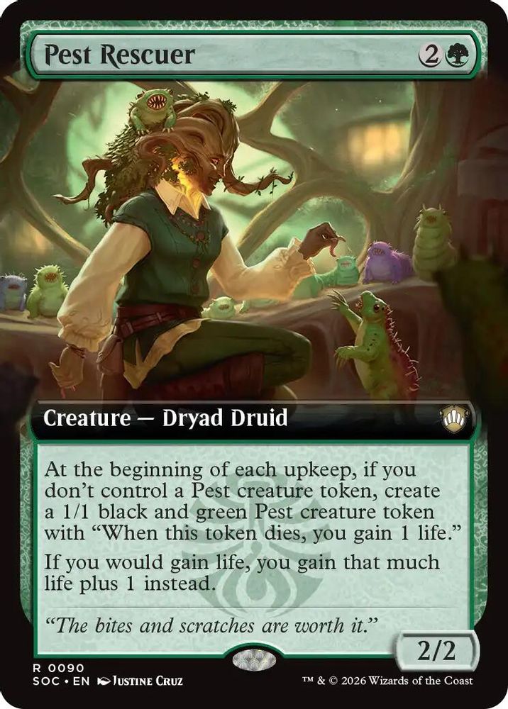 Pest Rescuer (Extended Art) · 90 · Commander: Secrets of Strixhaven · Non-foil