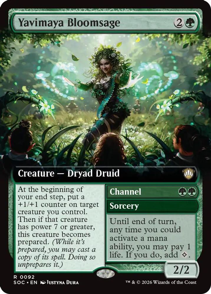 Yavimaya Bloomsage (Extended Art) · 92 · Commander: Secrets of Strixhaven · Non-foil