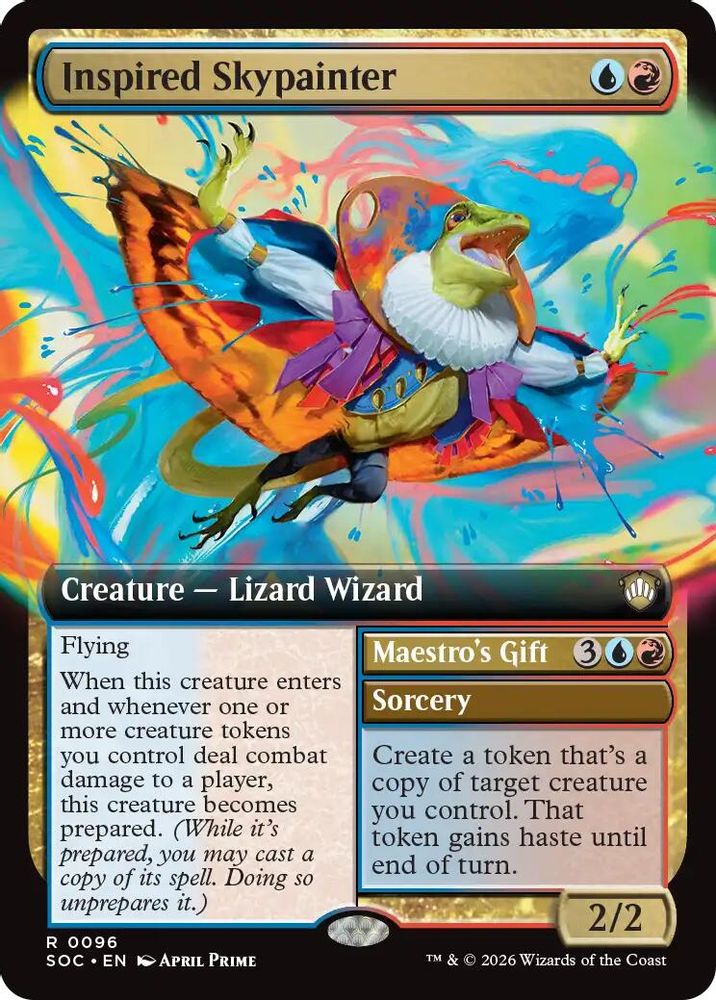 Inspired Skypainter (Extended Art) · 96 · Commander: Secrets of Strixhaven · Non-foil