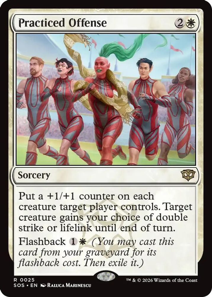 Practiced Offense · 25 · Secrets of Strixhaven · Foil