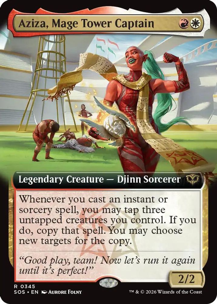 Aziza, Mage Tower Captain (Extended Art) · 345 · Secrets of Strixhaven · Foil