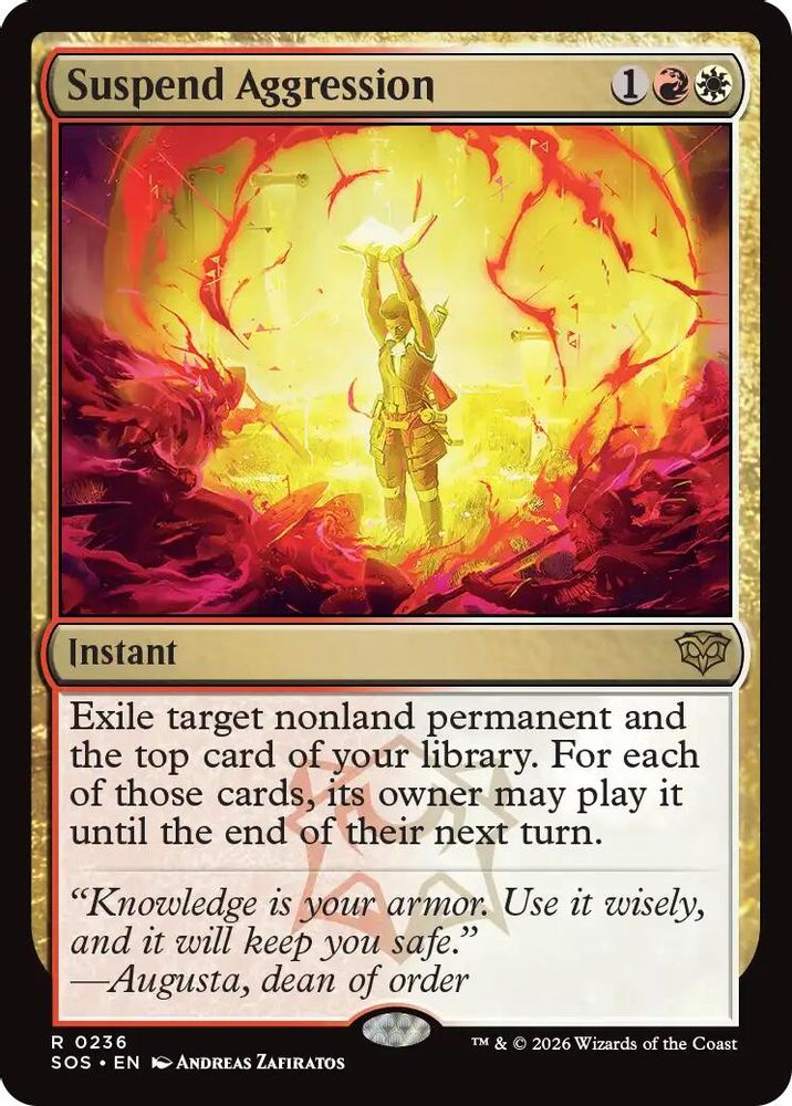 Suspend Aggression · 236 · Secrets of Strixhaven · Foil
