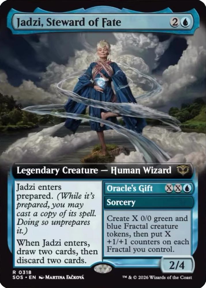 Jadzi, Steward of Fate (Extended Art) · 318 · Secrets of Strixhaven · Foil