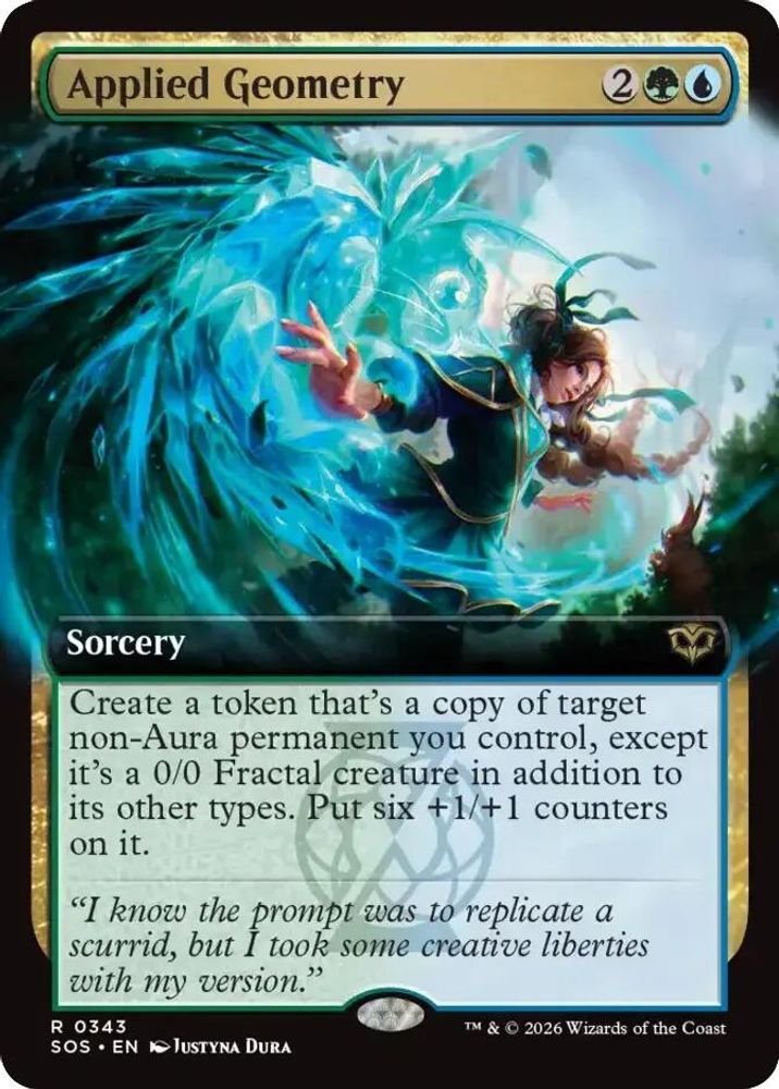 Applied Geometry (Extended Art) · 343 · Secrets of Strixhaven · Foil