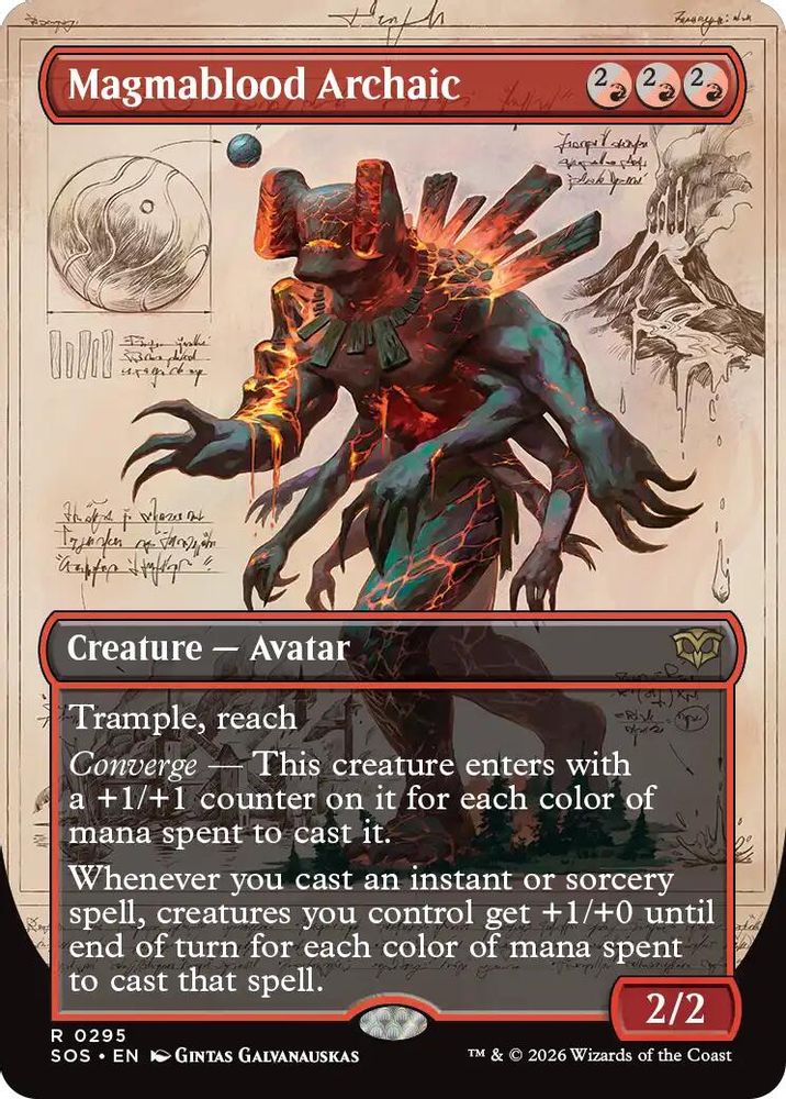 Magmablood Archaic (Borderless) · 295 · Secrets of Strixhaven · Non-foil