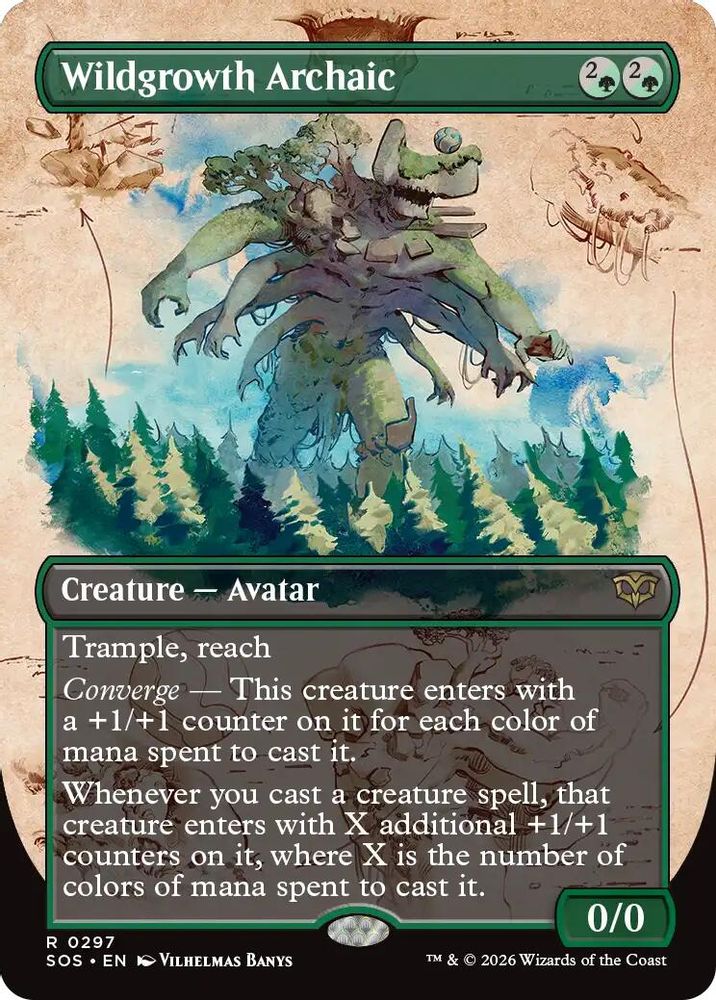 Wildgrowth Archaic (Borderless) · 297 · Secrets of Strixhaven · Foil