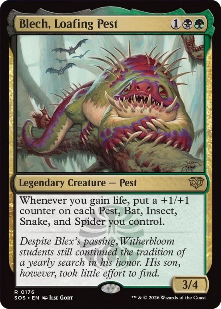 Blech, Loafing Pest · 176 · Secrets of Strixhaven · Foil