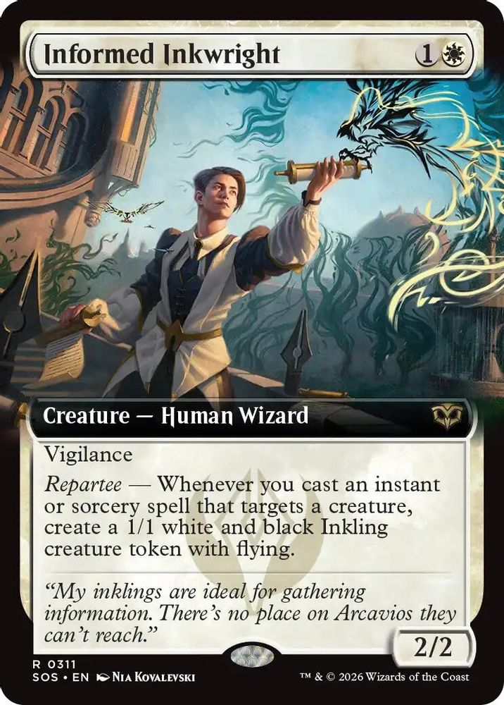 Informed Inkwright (Extended Art) · 311 · Secrets of Strixhaven · Foil