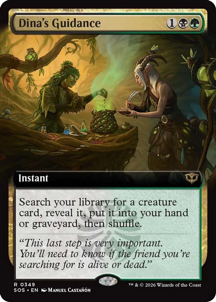 Dina's Guidance (Extended Art) · 349 · Secrets of Strixhaven · Foil