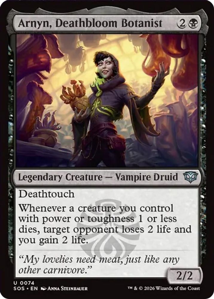 Arnyn, Deathbloom Botanist · 74 · Secrets of Strixhaven · Non-foil