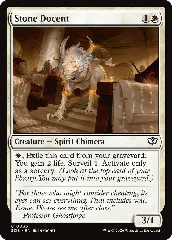 Stone Docent · 36 · Secrets of Strixhaven · Foil