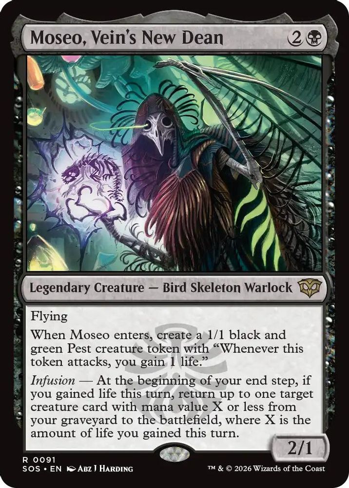 Moseo, Vein's New Dean · 91 · Secrets of Strixhaven · Foil