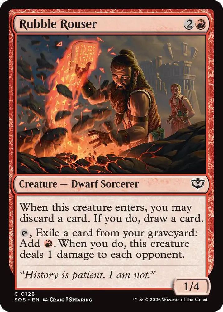 Rubble Rouser · 128 · Secrets of Strixhaven · Foil