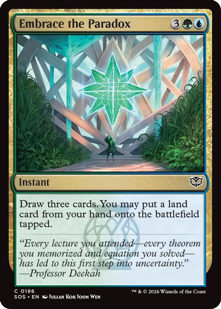 Embrace the Paradox · 186 · Secrets of Strixhaven · Foil