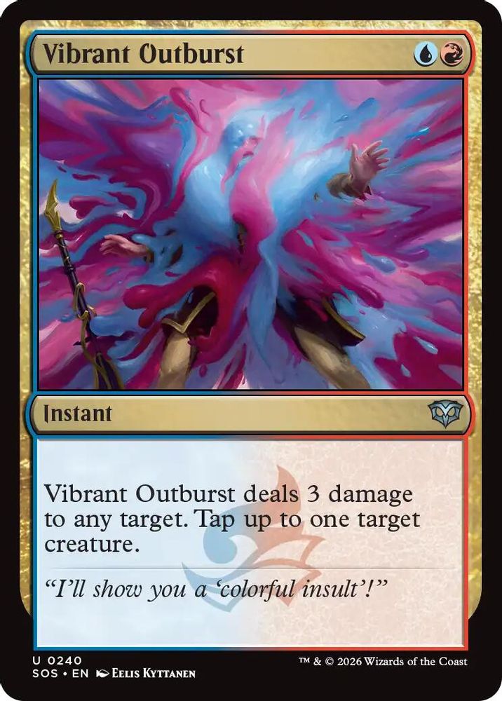 Vibrant Outburst · 240 · Secrets of Strixhaven · Foil