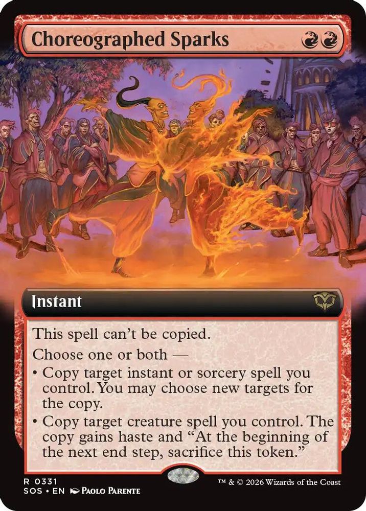 Choreographed Sparks (Extended Art) · 331 · Secrets of Strixhaven · Foil