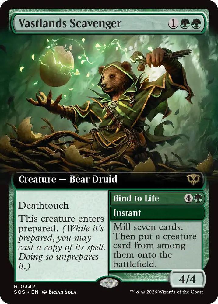Vastlands Scavenger (Extended Art) · 342 · Secrets of Strixhaven · Foil