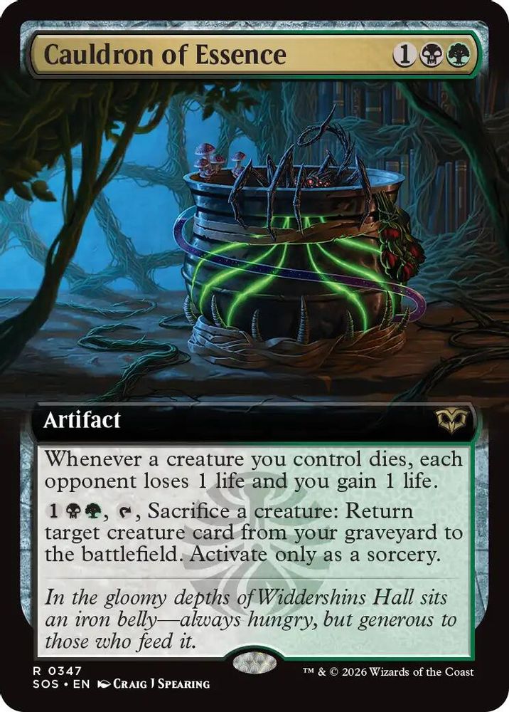 Cauldron of Essence (Extended Art) · 347 · Secrets of Strixhaven · Non-foil