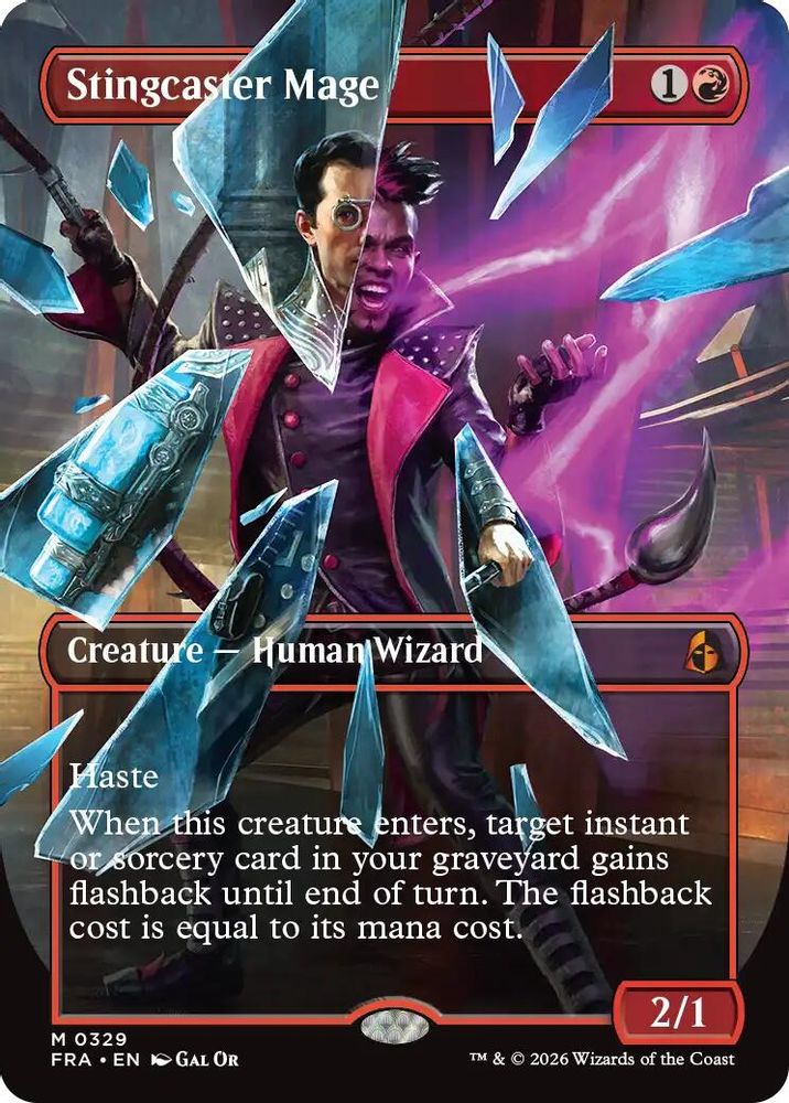 Stingcaster Mage (Borderless) (0329) · 329 · Reality Fracture · Non-foil