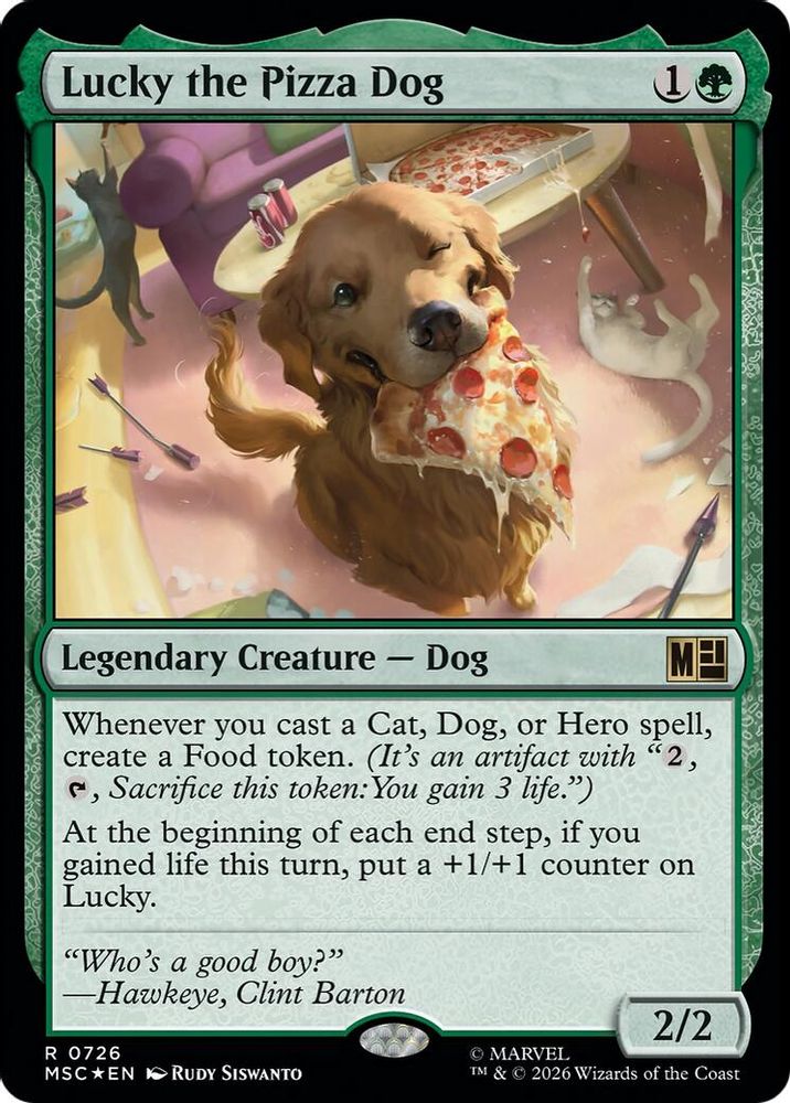 Lucky the Pizza Dog · 726 · Commander: Marvel Super Heroes · Non-foil