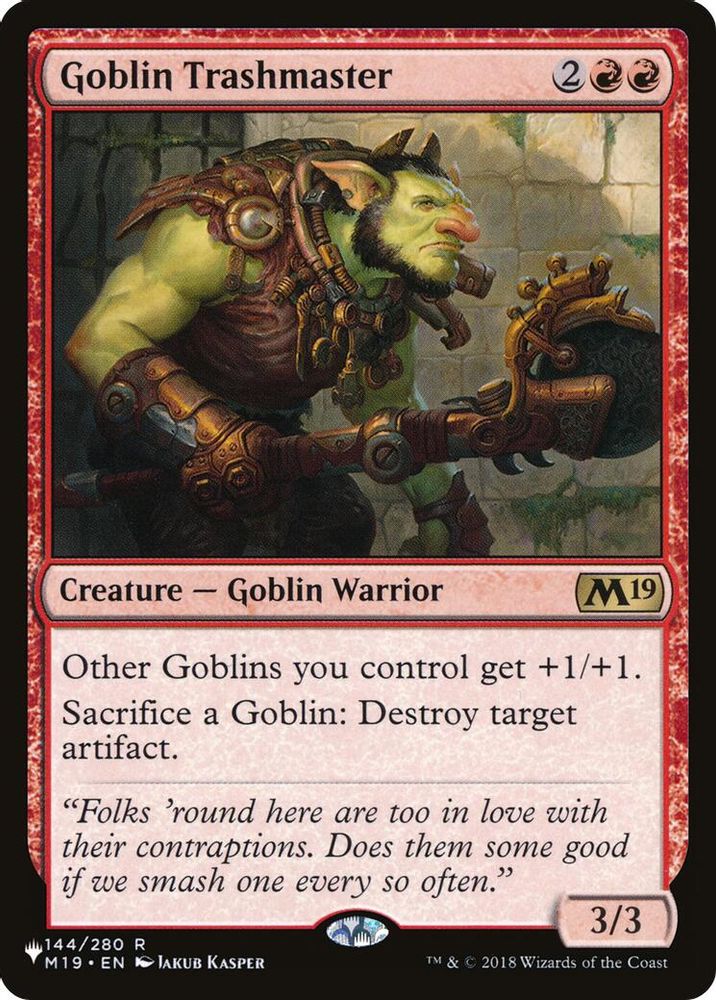 Goblin Trashmaster · 144 · The List Reprints · Non-foil