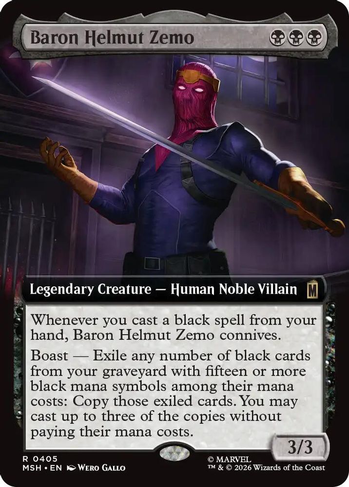Baron Helmut Zemo (Extended Art) · 405 · Marvel Super Heroes · Foil