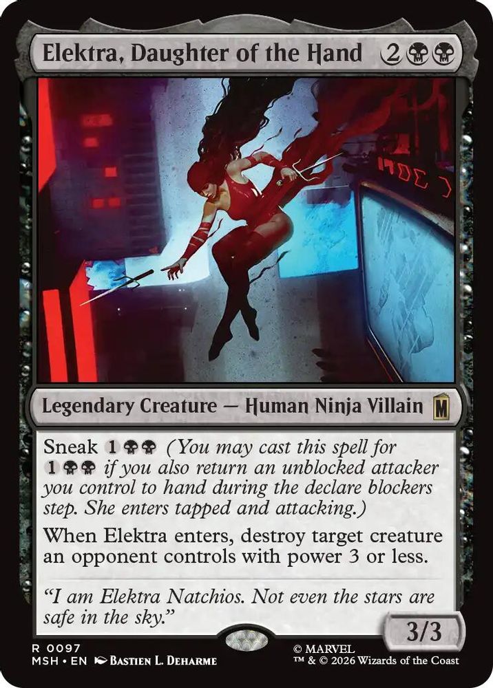 Elektra, Daughter of the Hand · 97 · Marvel Super Heroes · Non-foil