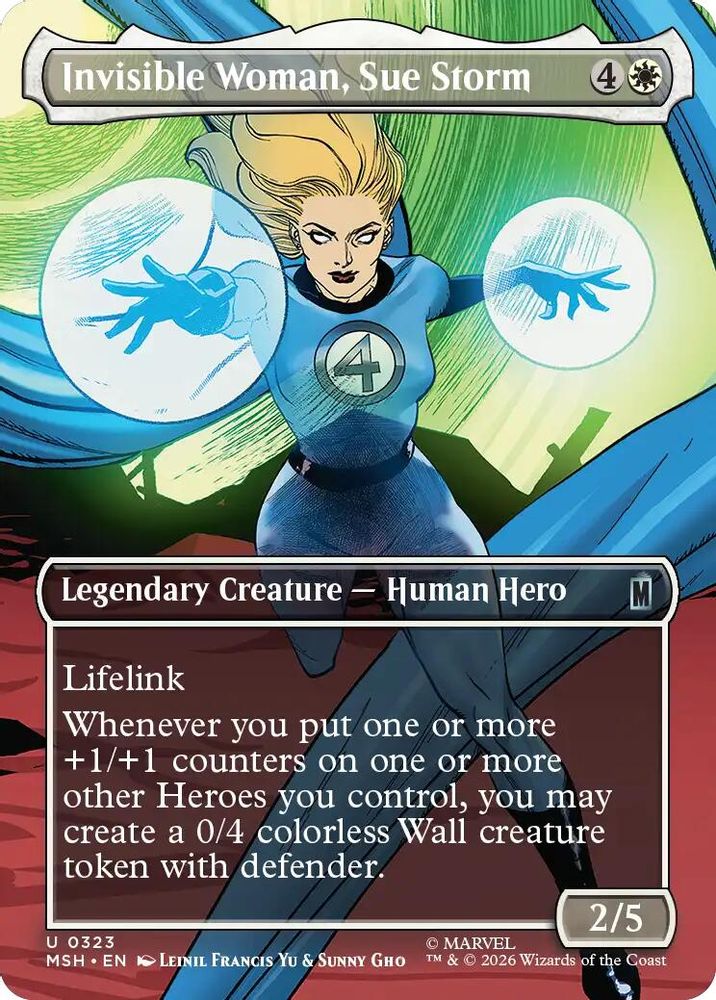Invisible Woman, Sue Storm (Borderless) · 323 · Marvel Super Heroes · Foil