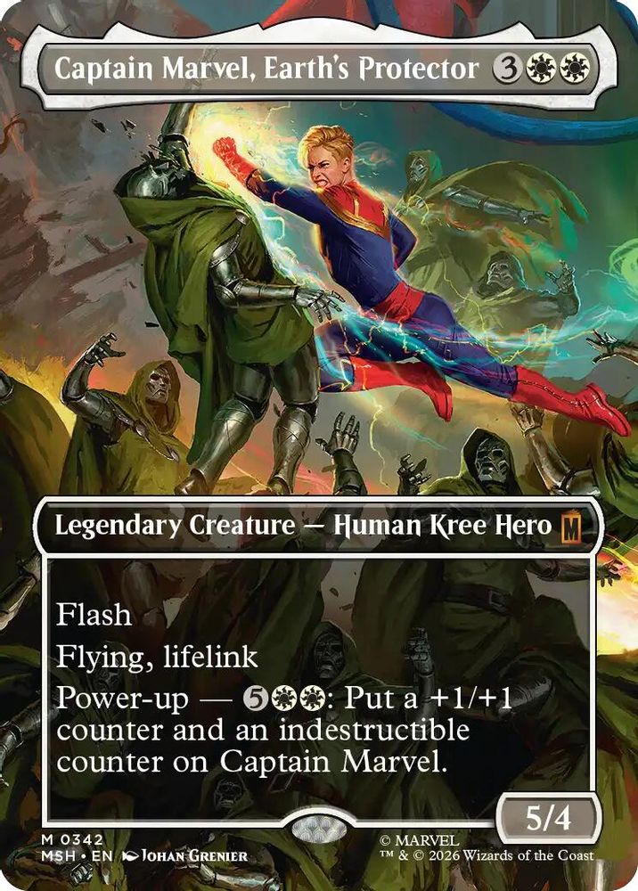 Captain Marvel, Earth's Protector (Borderless) (0342) · 342 · Marvel Super Heroes · Foil