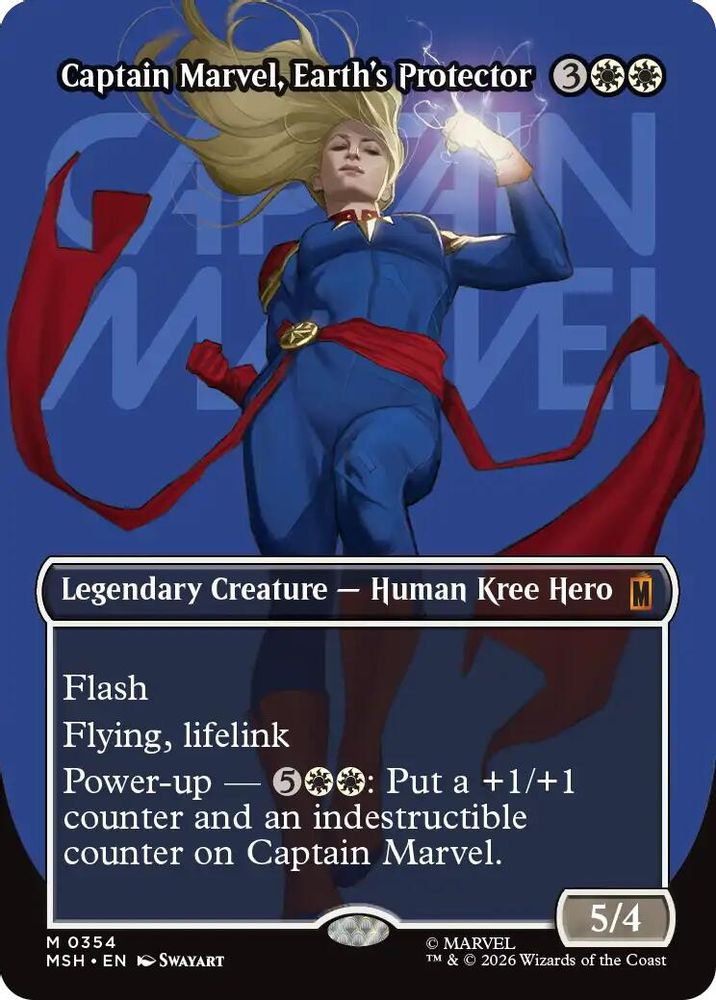 Captain Marvel, Earth's Protector (Borderless) (0354) · 354 · Marvel Super Heroes · Non-foil