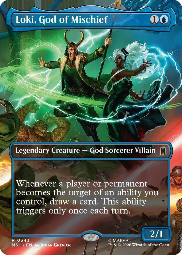 Loki, God of Mischief (Borderless) · 343 · Marvel Super Heroes · Foil