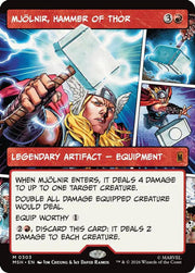 Mjolnir, Hammer of Thor (Borderless) (0303) · 303 · Marvel Super Heroes · Non-foil