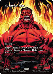 Monstrous Rage (Borderless) · 72 · Marvel Universe Eternal-Legal · Non-foil