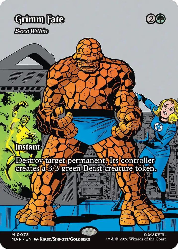 Grimm Fate - Beast Within (Borderless) · 75 · Marvel Universe Eternal-Legal · Non-foil