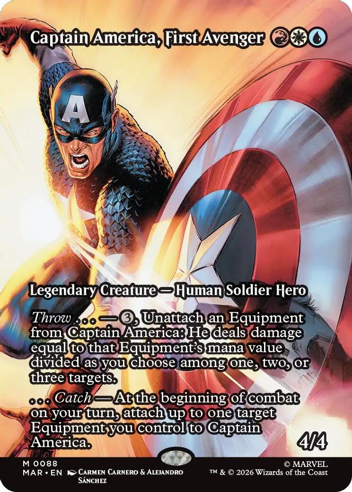 Captain America, First Avenger (Borderless) · 88 · Marvel Universe Eternal-Legal · Non-foil
