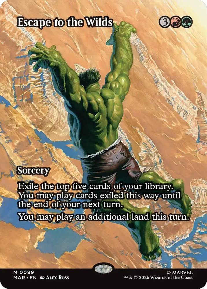 Escape to the Wilds (Borderless) · 89 · Marvel Universe Eternal-Legal · Foil