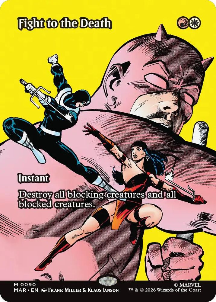 Fight to the Death (Borderless) · 90 · Marvel Universe Eternal-Legal · Non-foil