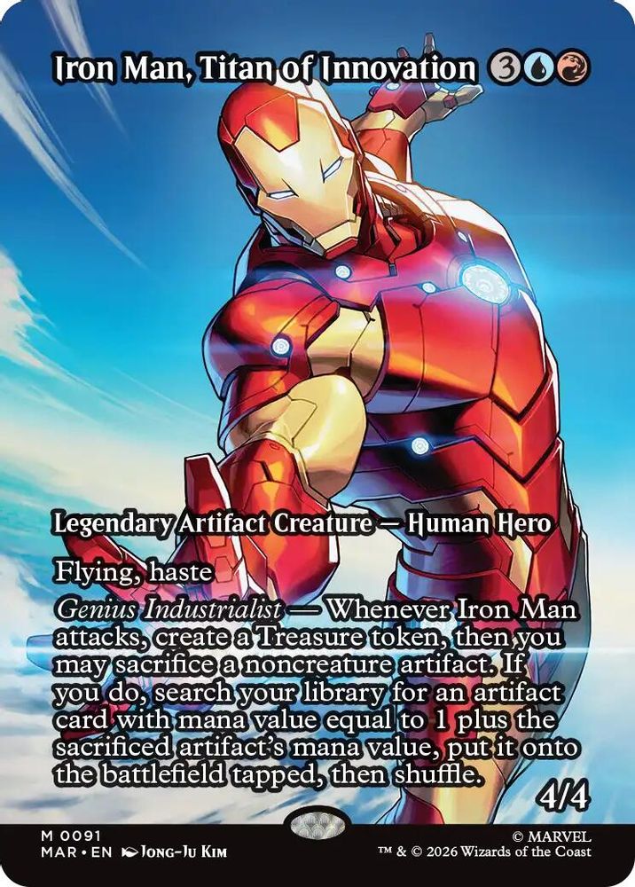 Iron Man, Titan of Innovation (Borderless) · 91 · Marvel Universe Eternal-Legal · Foil