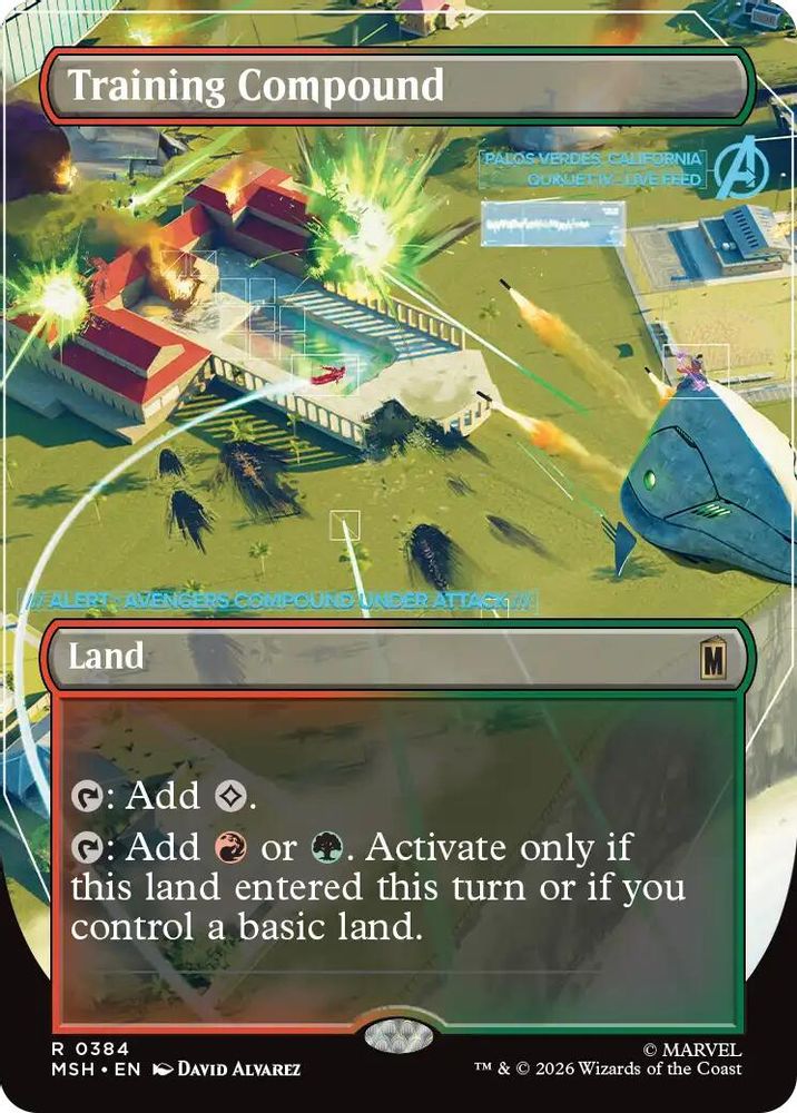 Training Compound (Borderless) · 384 · Marvel Super Heroes · Foil