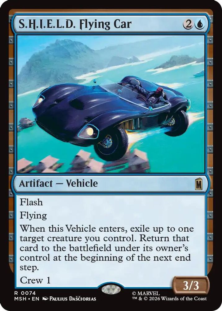 S.H.I.E.L.D. Flying Car · 74 · Marvel Super Heroes · Foil