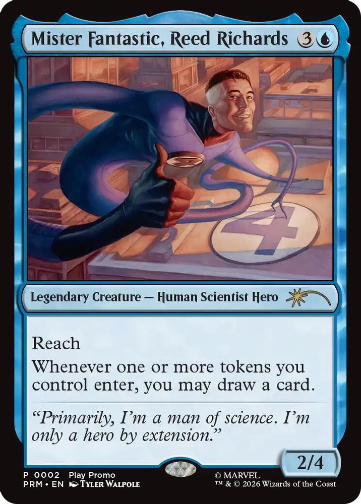 Mister Fantastic, Reed Richards · 2 · PL25 · Foil