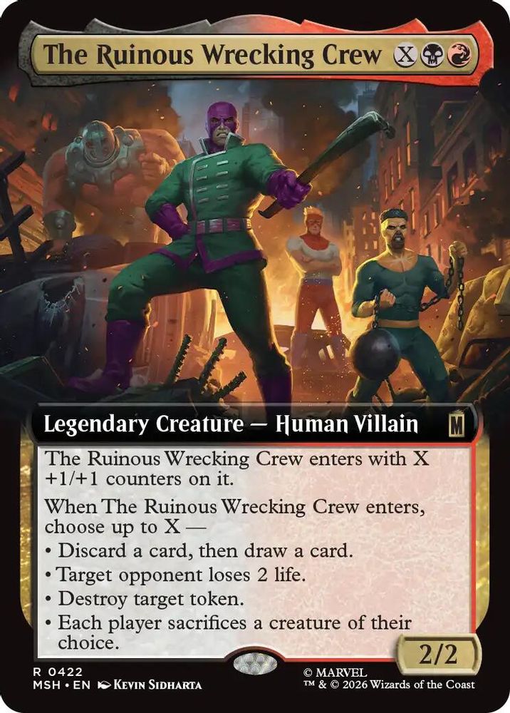 The Ruinous Wrecking Crew (Extended Art) · 422 · Marvel Super Heroes · Foil