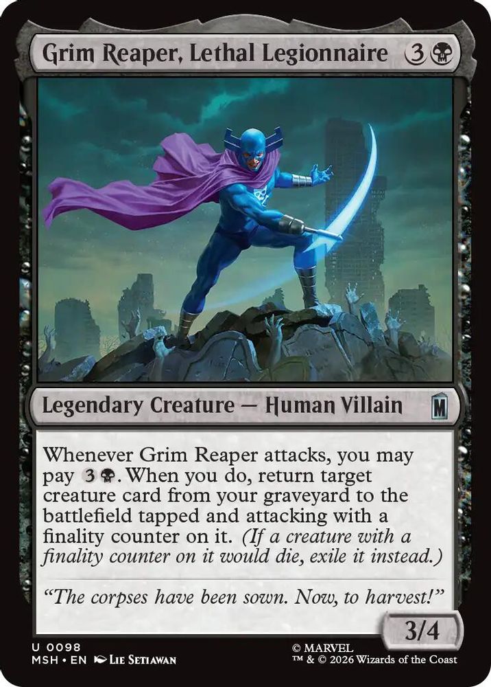Grim Reaper, Lethal Legionnaire · 98 · Marvel Super Heroes · Non-foil