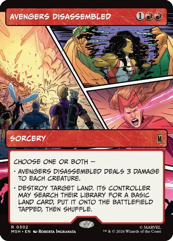 Avengers Disassembled (Borderless) · 302 · Marvel Super Heroes · Non-foil