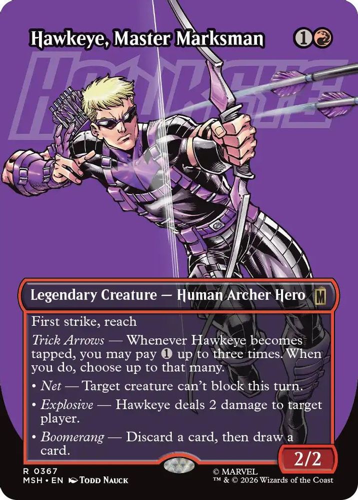 Hawkeye, Master Marksman (Borderless) · 367 · Marvel Super Heroes · Non-foil